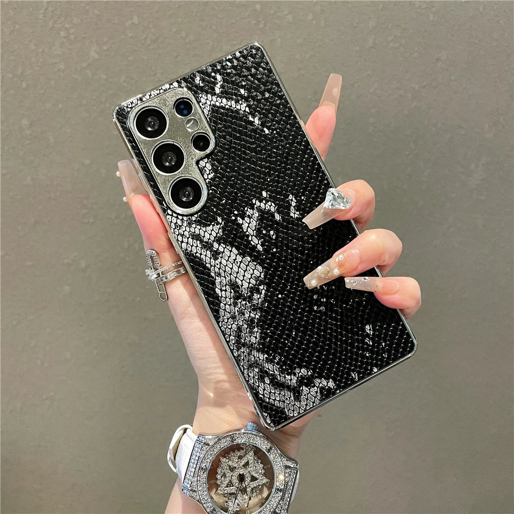 Handyhülle für Samsung Galaxy S25 Ultra & S24 Plus mit Schlangenhaut-Textur 6