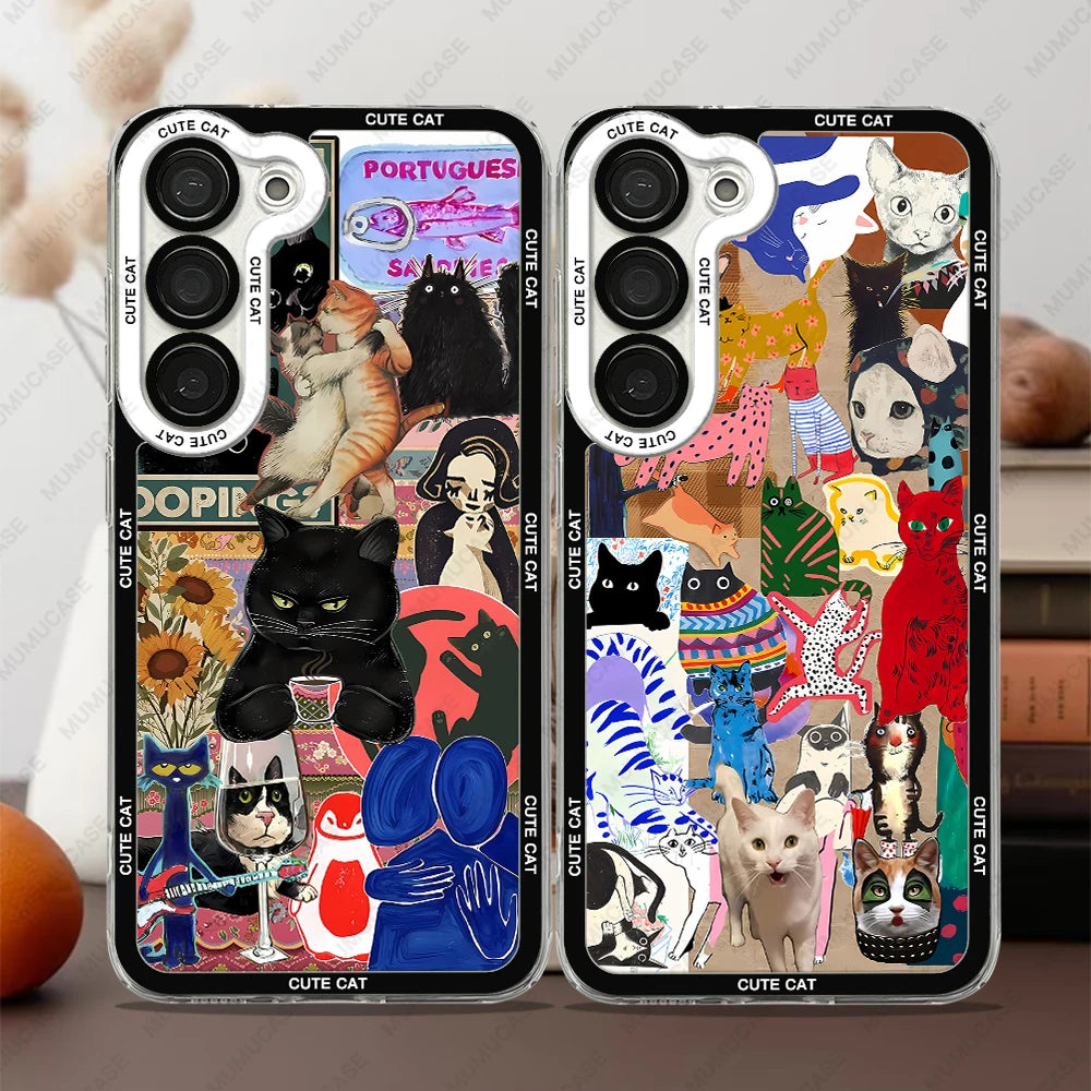Handyhülle für Samsung Galaxy mit Katzenmotiv Charmant und Schützend 0