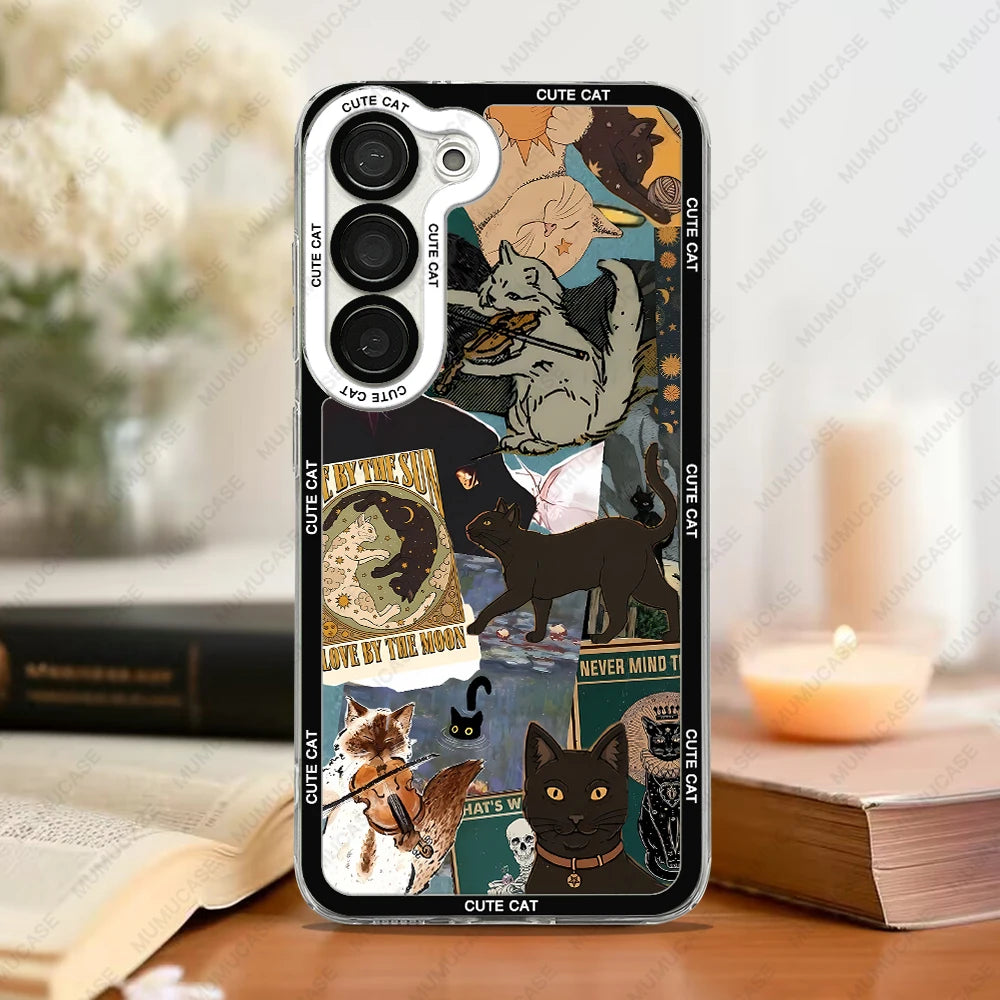 Handyhülle für Samsung Galaxy mit Katzenmotiv Charmant und Schützend 1