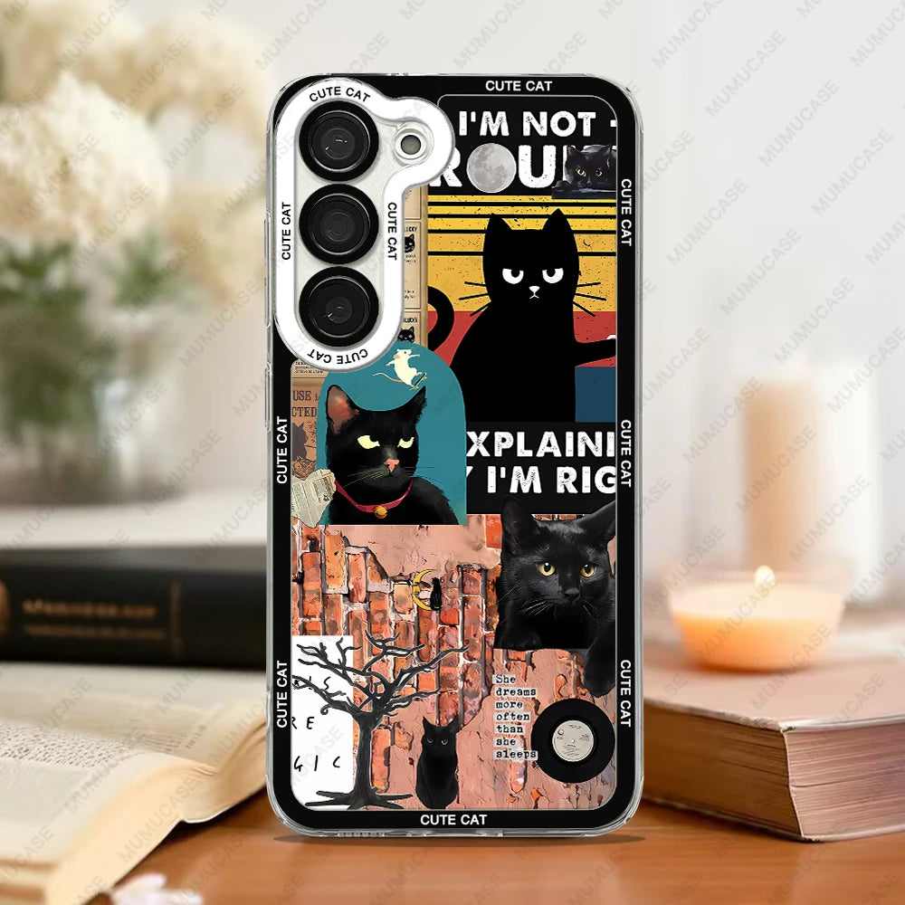 Handyhülle für Samsung Galaxy mit Katzenmotiv Charmant und Schützend 4