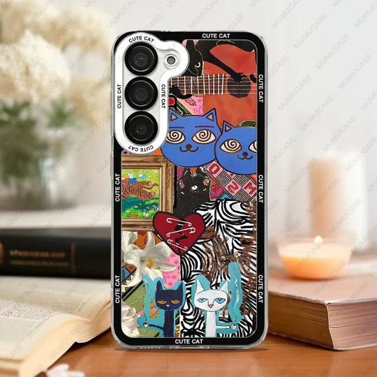 Handyhülle für Samsung Galaxy mit Katzenmotiv Charmant und Schützend 5