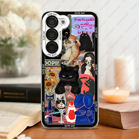 Handyhülle für Samsung Galaxy mit Katzenmotiv Charmant und Schützend 6
