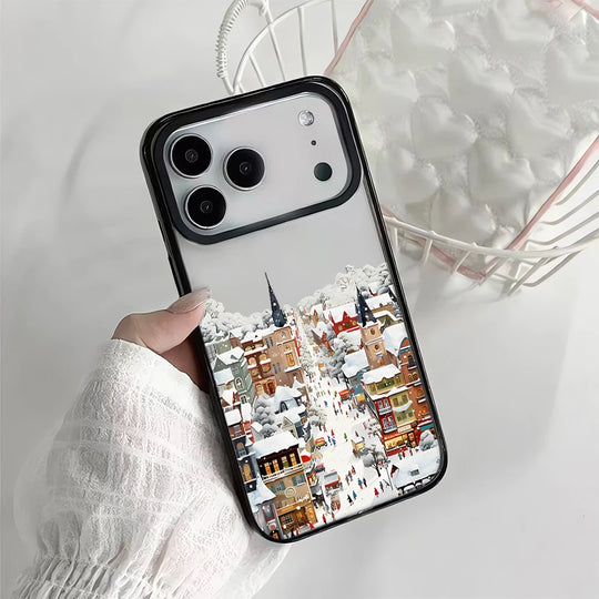 Handytasche für iPhone mit Schneeansicht und Landschaftsdesign 11
