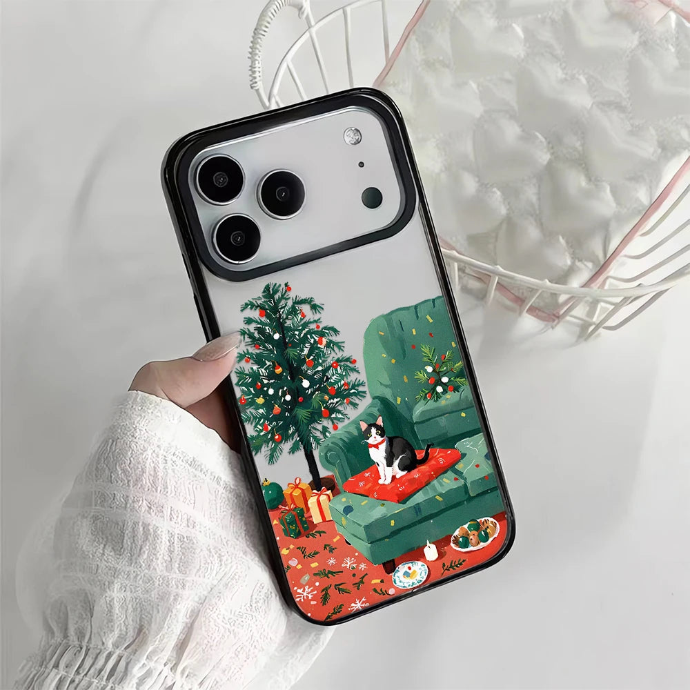 Handytasche für iPhone mit Schneeansicht und Landschaftsdesign 12