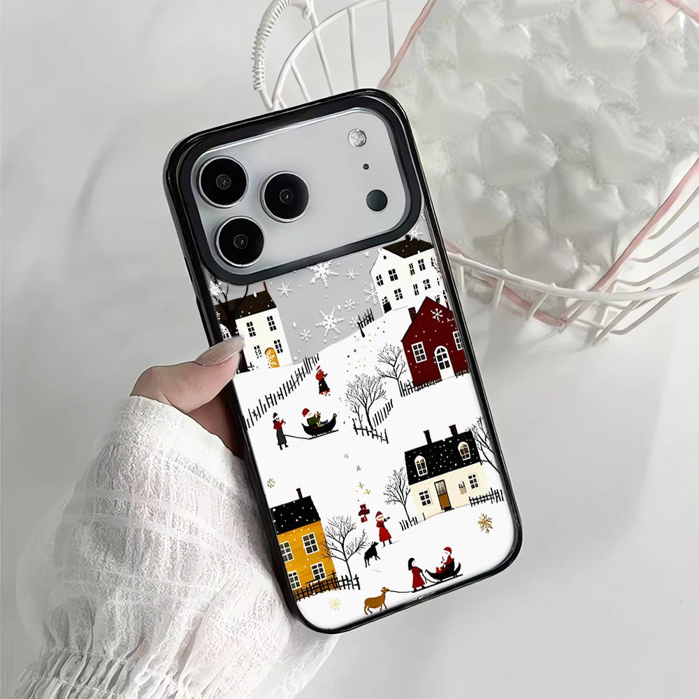 Handytasche für iPhone mit Schneeansicht und Landschaftsdesign 6