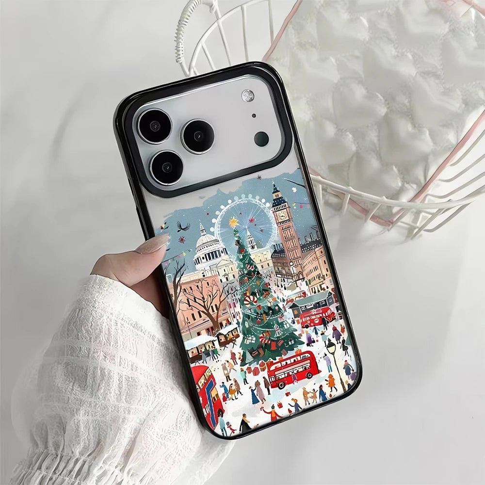 Handytasche für iPhone mit Schneeansicht und Landschaftsdesign 9