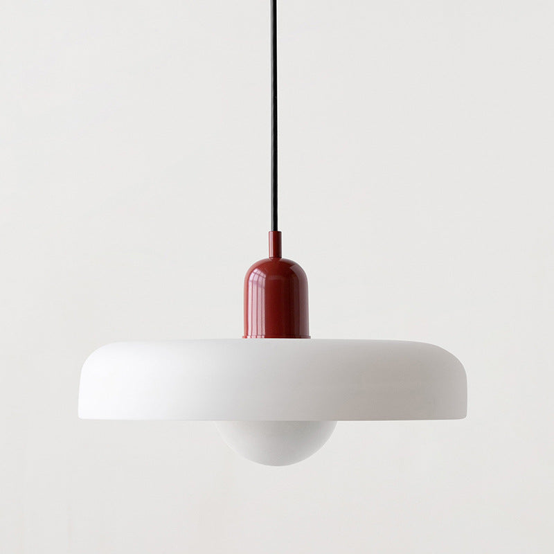 Hängelampe aus buntem Glas im modernen Design 11