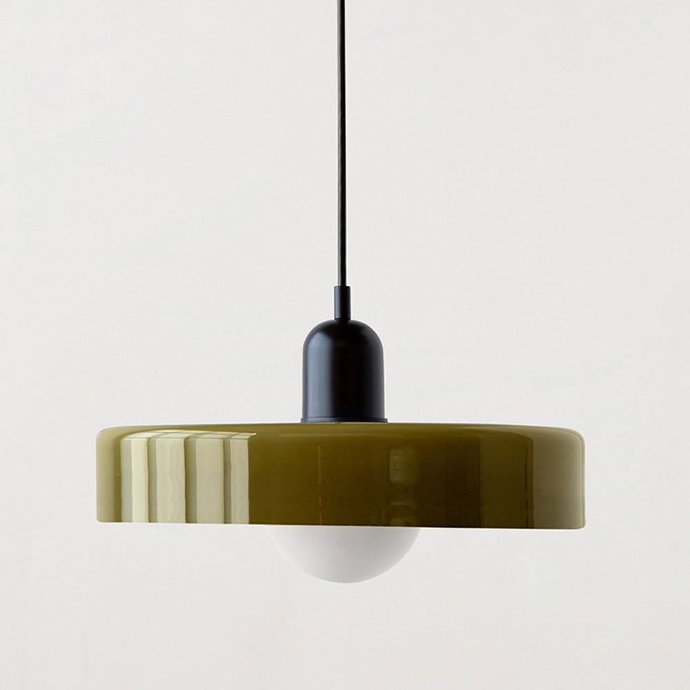 Hängelampe aus buntem Glas im modernen Design 29