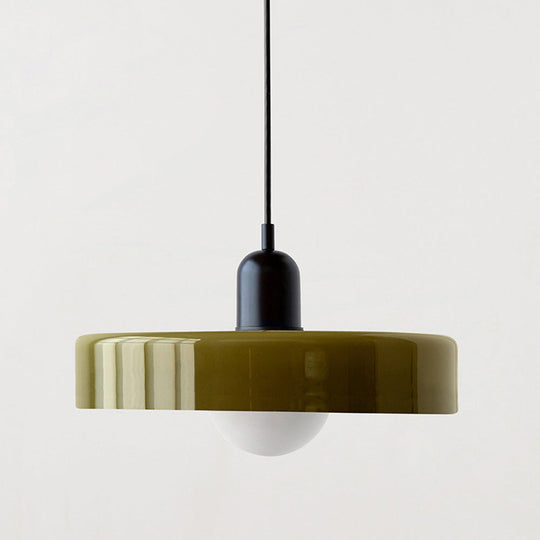 Hängelampe aus buntem Glas im modernen Design 29