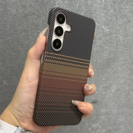 Harte Handyhülle für Samsung Galaxy S25 S24 Plus mit Modernem Karbonfaser-Muster 2