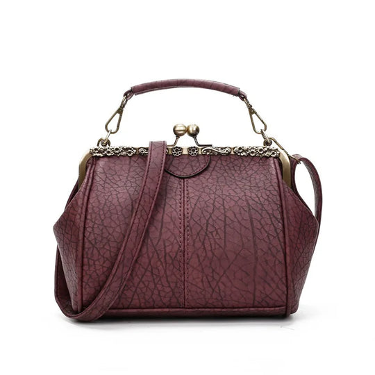 Damen Handtasche Vintage Stil Minimalistisch Kunstleder 1