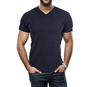 Herren Slim Fit T-Shirt Mit V-Ausschnitt