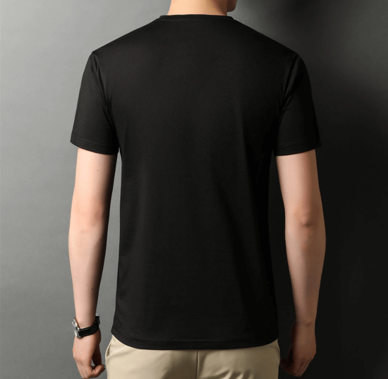 Herren Slim Fit T-Shirt Mit V-Ausschnitt