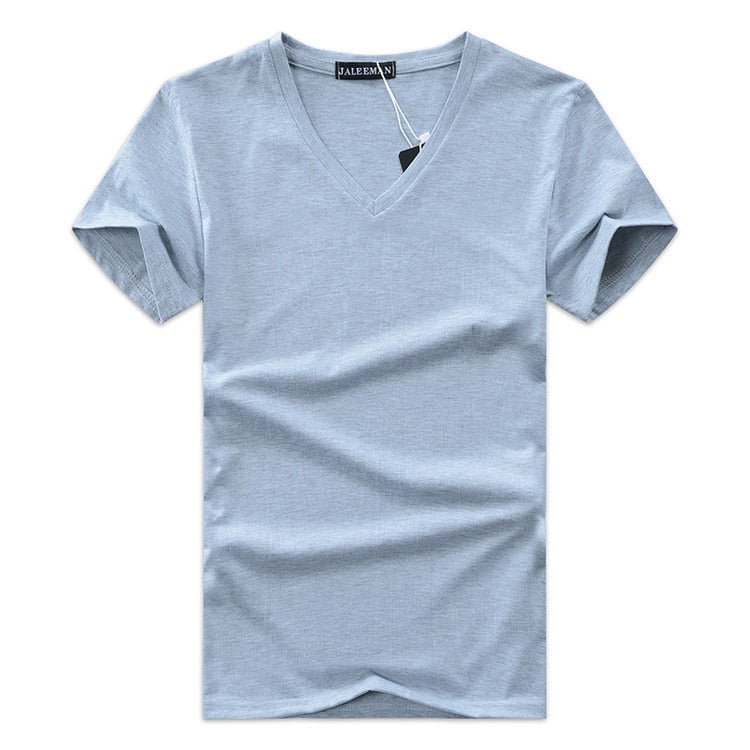 Herren Slim Fit T-Shirt Mit V-Ausschnitt