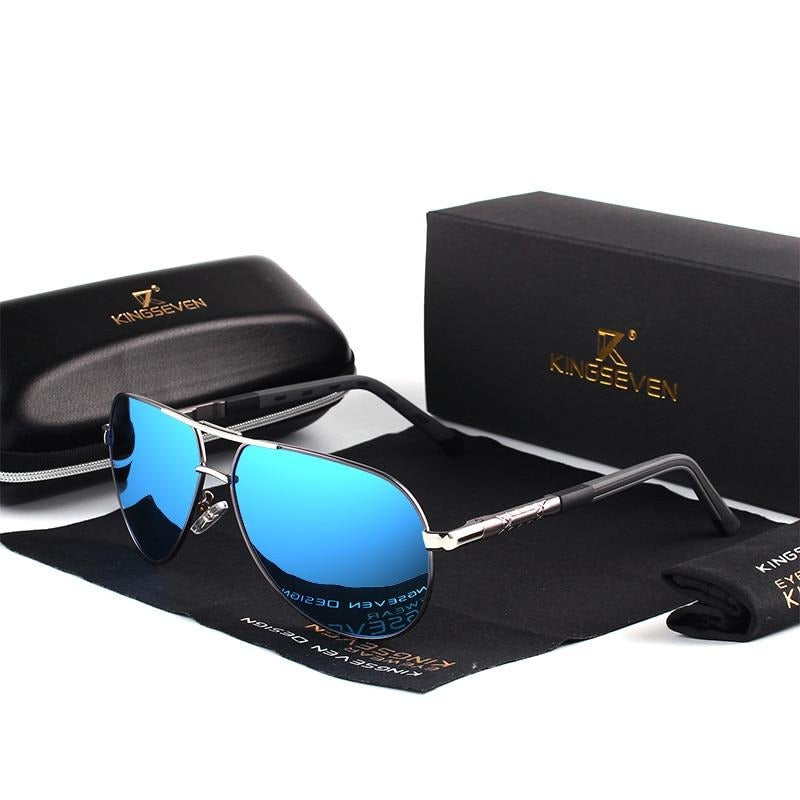 Herren-Sonnenbrille aus Aluminium im Vintage-Stil mit polarisierten Gläsern 5
