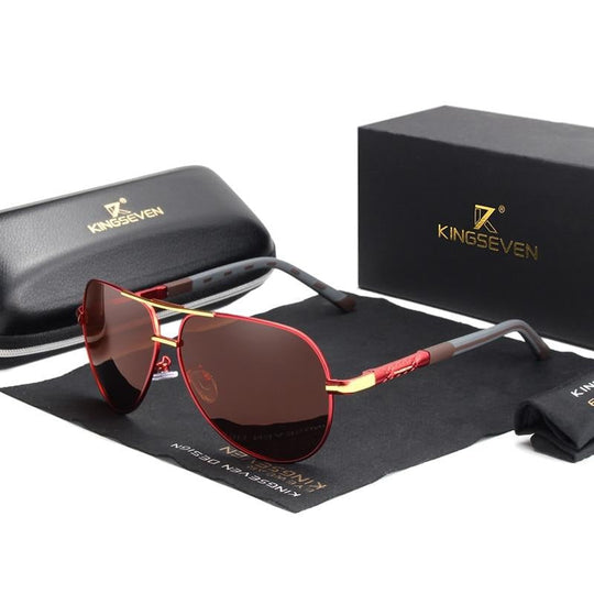 Herren-Sonnenbrille aus Aluminium im Vintage-Stil mit polarisierten Gläsern 7
