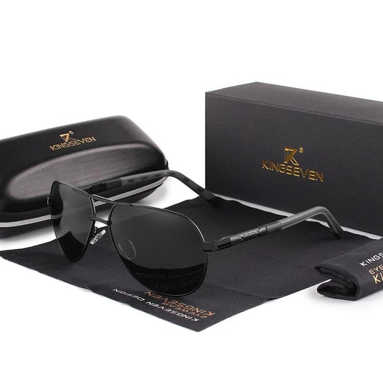 Herren-Sonnenbrille aus Aluminium im Vintage-Stil mit polarisierten Gläsern 8