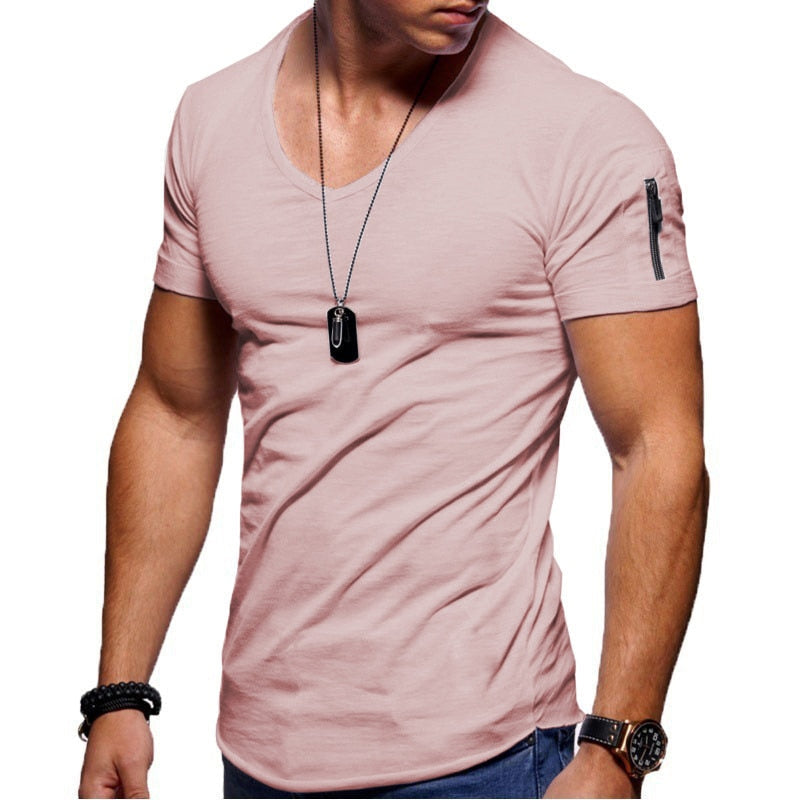 Herren V-Ausschnitt Muscle T-Shirts