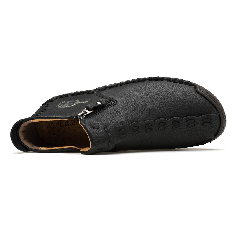 Herren Vintage Hand Genäht Stiefelette