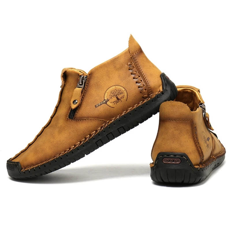 Herren Vintage Hand Genäht Stiefelette