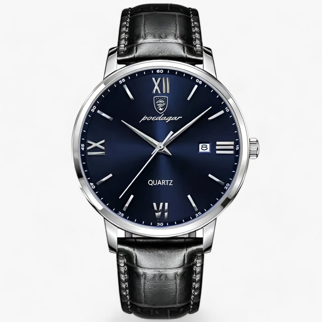 Herren Armbanduhr Quarz mit Lederarmband 4