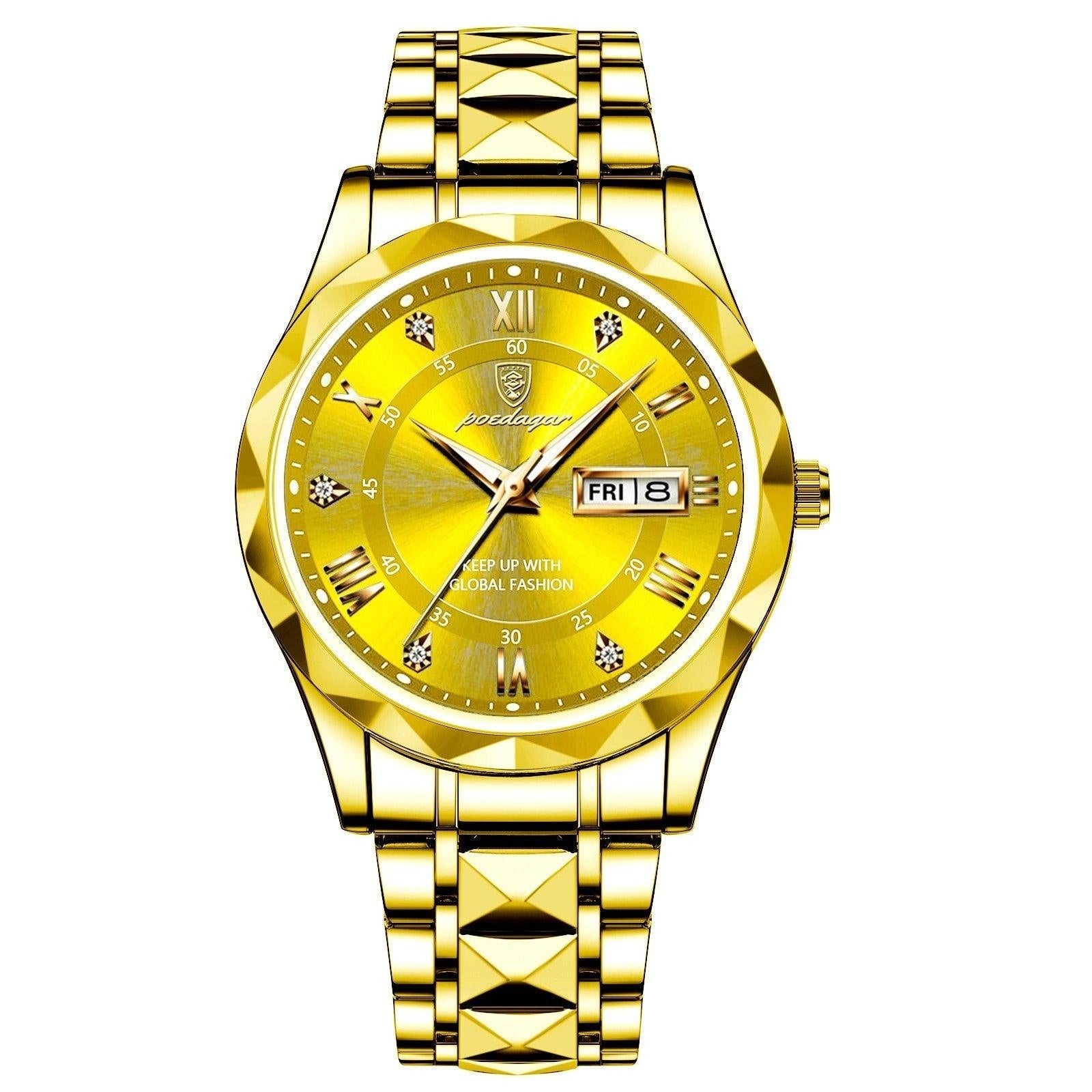 Herren Armbanduhr Wasserdicht Modernes Design Edelstahl Quarz 11