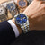 Herren Armbanduhr Wasserdicht Modernes Design Edelstahl Quarz 2