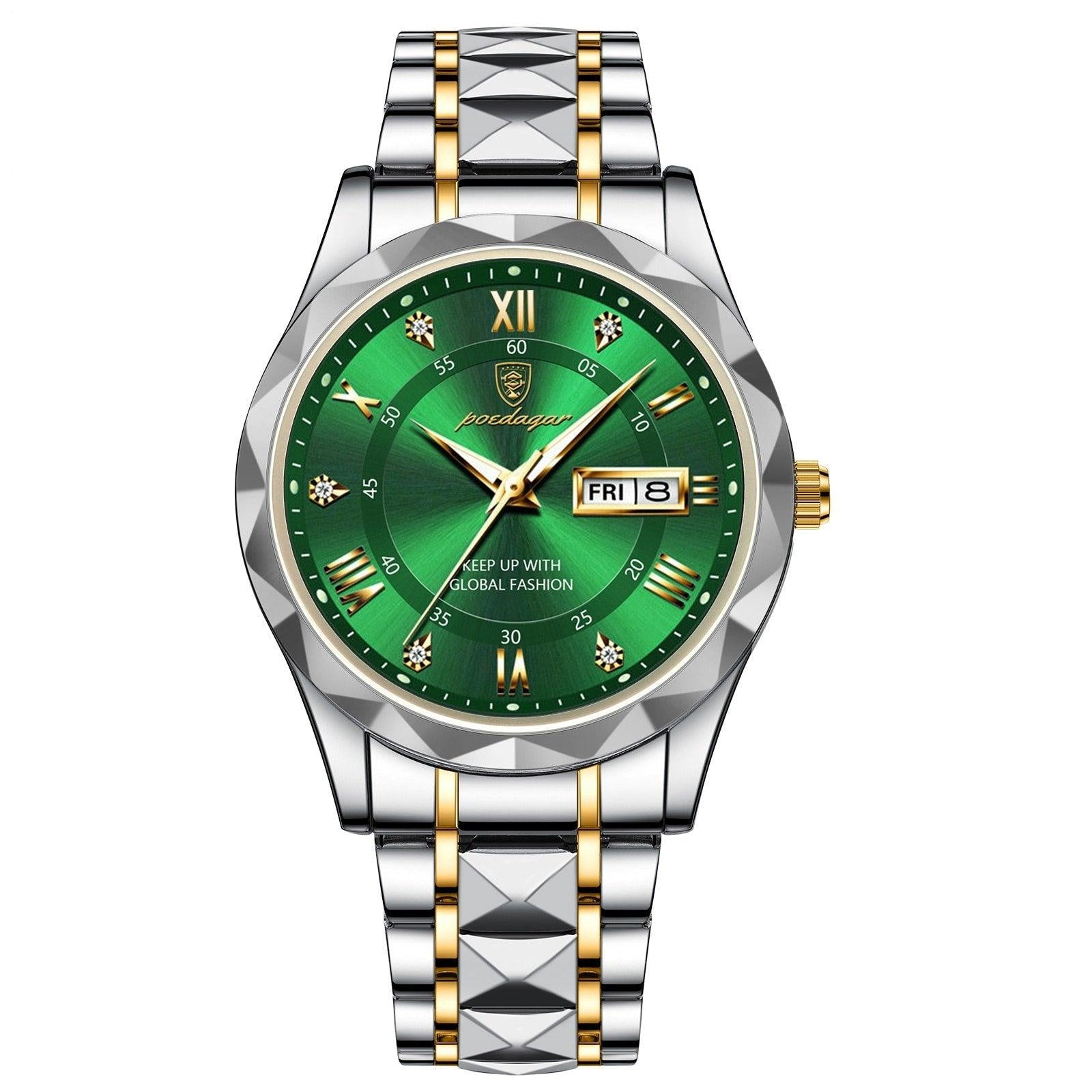 Herren Armbanduhr Wasserdicht Modernes Design Edelstahl Quarz 8
