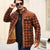 Herren Bomberjacke Winter Winddicht Plaid Sherpa Fleece 4