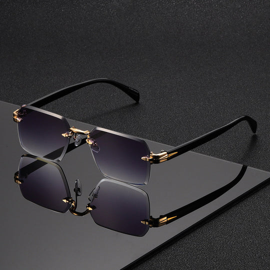 Herren Brille Randlos Quadrat 5