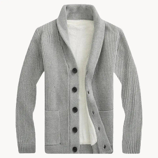 Herren Cardigan mit Schalkragen und modernem Design 0