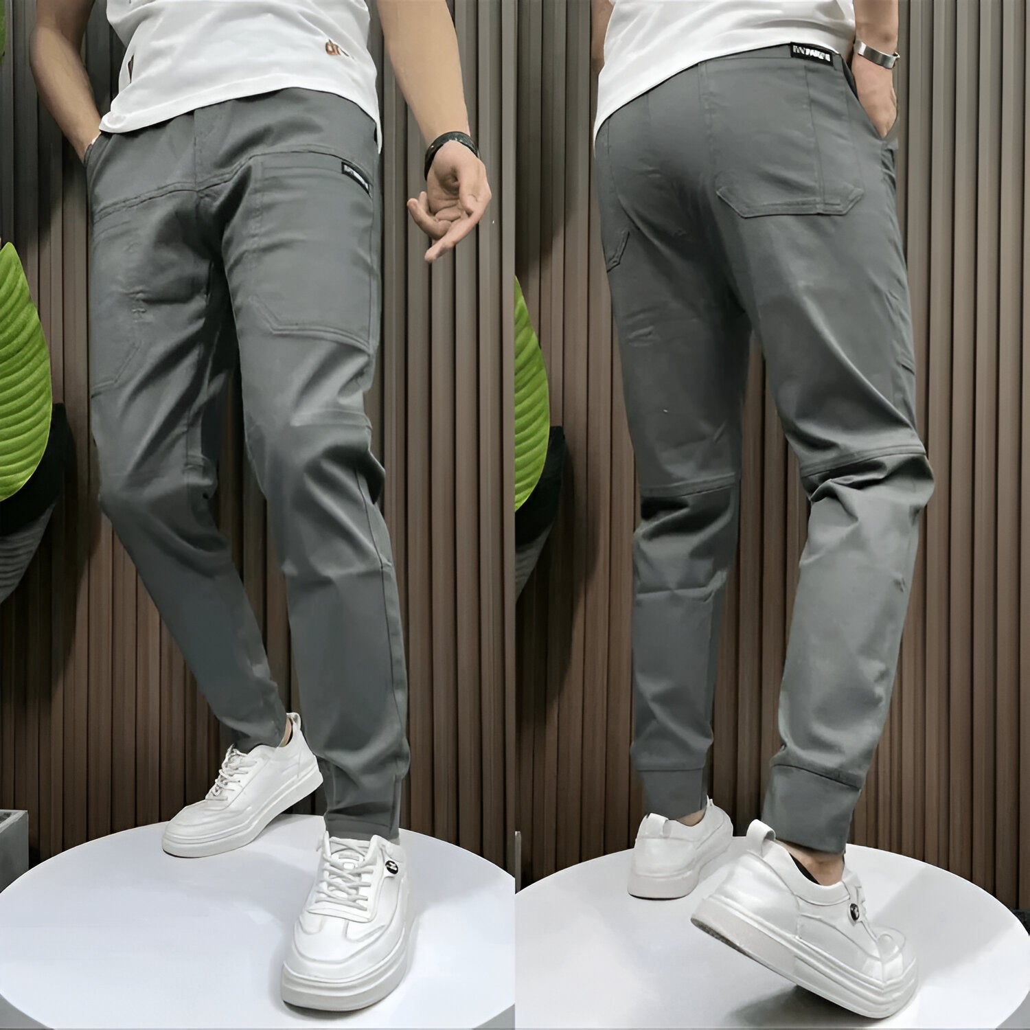 Herren Cargo-Hose Flexibel Bequem Hochwertiger Stoff 1