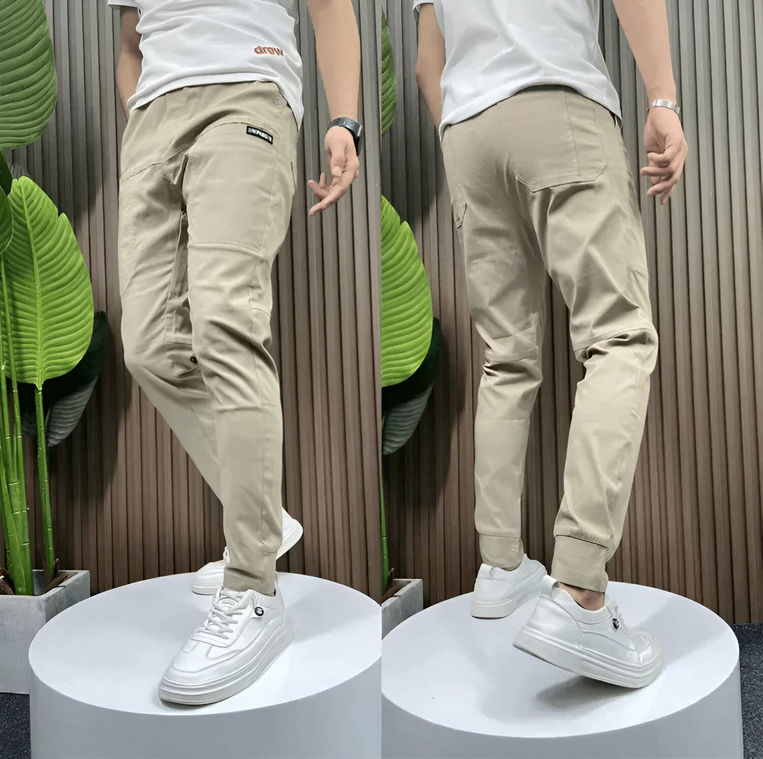 Herren Cargo-Hose Flexibel Bequem Hochwertiger Stoff 2