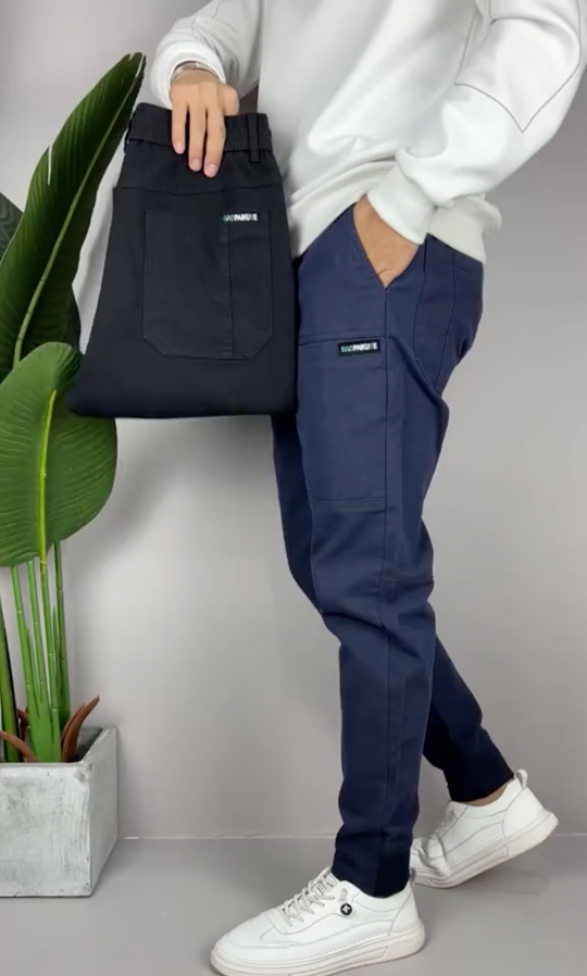Herren Cargo-Hose Flexibel Bequem Hochwertiger Stoff 3