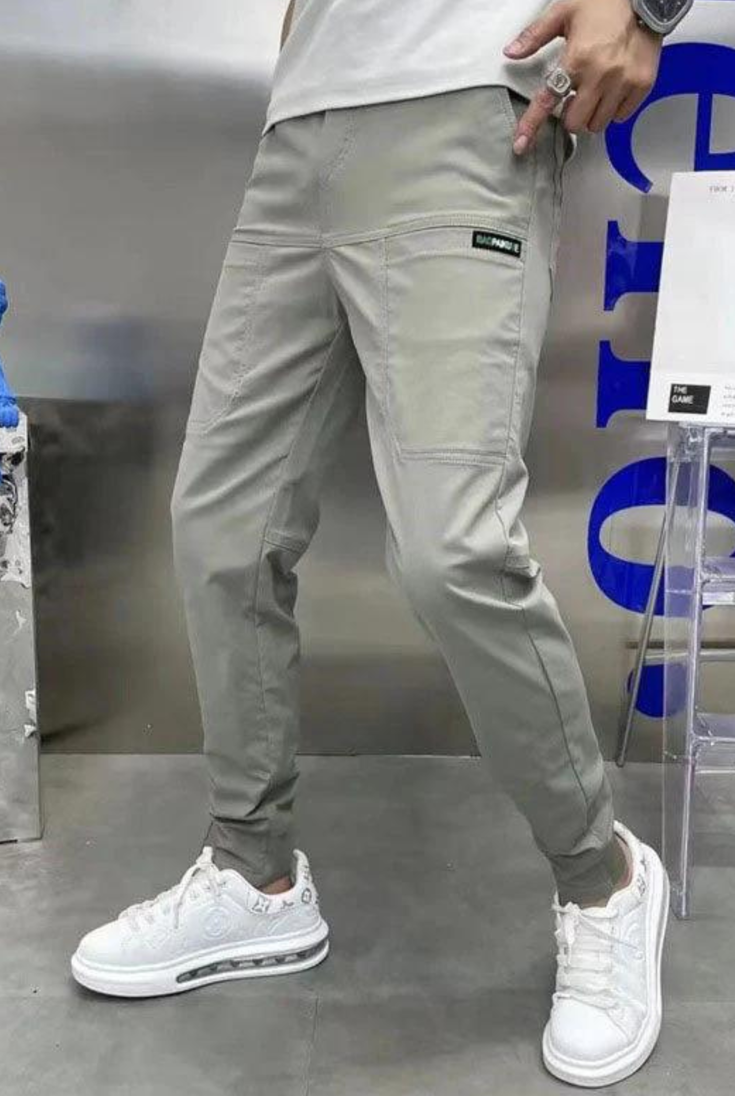 Herren Cargo-Hose Flexibel Bequem Hochwertiger Stoff 4