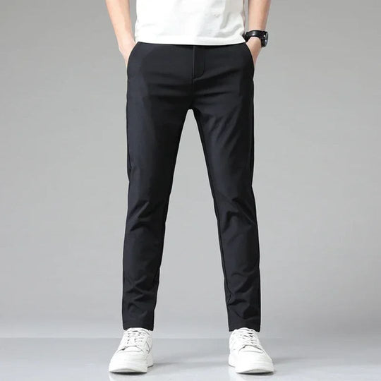 Herren Chino Hose Elegante Freizeit Baumwolle 4-Wege-Stretch 1