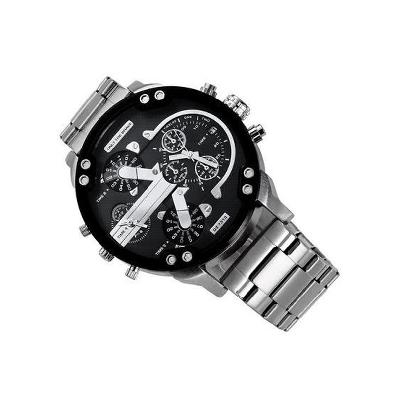 Herren Chronograph Uhr Edelstahl 10