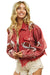 Herren Cordjacke mit Pailletten in Rot 0