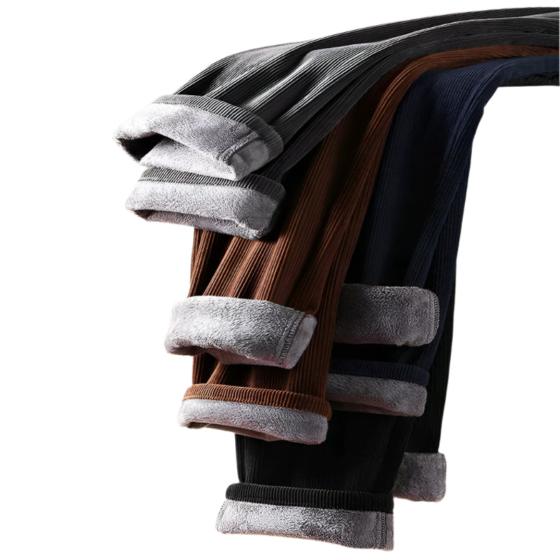 Herren Corduroy Hose Fleece-Futter Baumwoll-Cordura für Kaltes Wetter 1