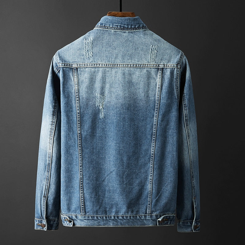 Herren Denim Jacke Maßgeschneiderter Stil Robuste Baumwolle 1