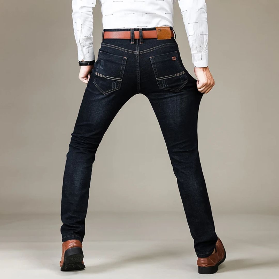 Herren Denim Jeans Gerade Schnitt Flexibles Material 2