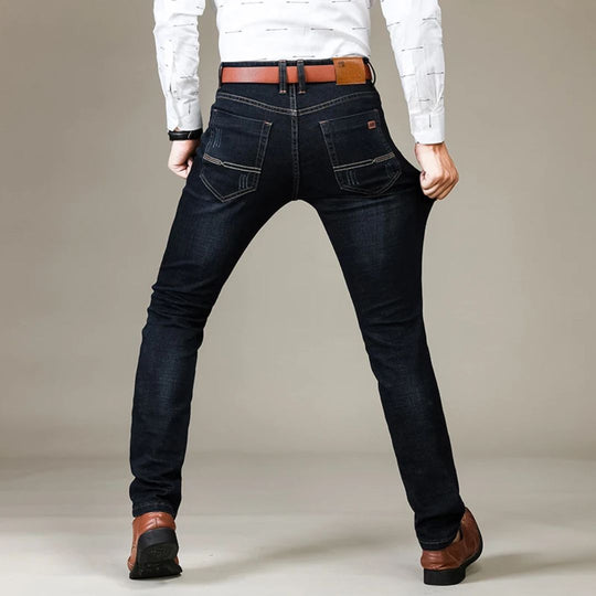 Herren Denim Jeans Gerade Schnitt Flexibles Material 2
