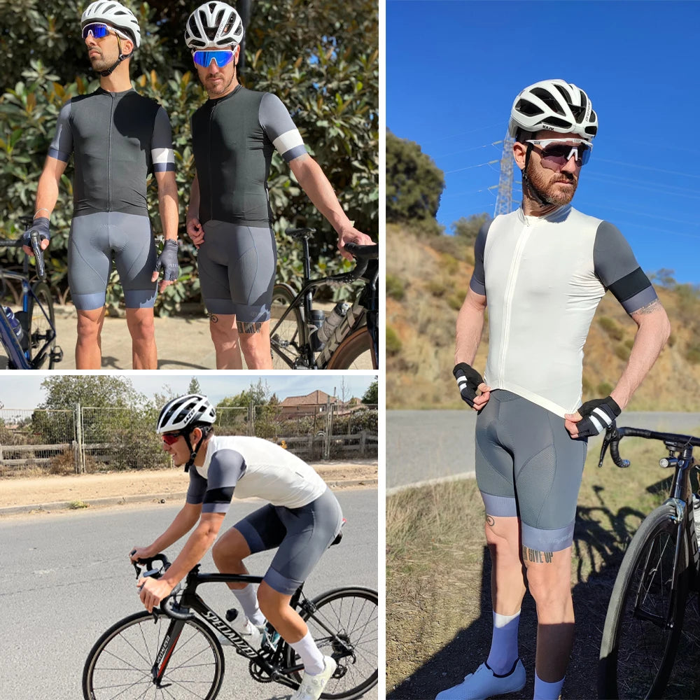 Herren Fahrradhose Bib Shorts Atmungsaktives Lycra mit Polsterung für Outdoor-Aktivitäten 2