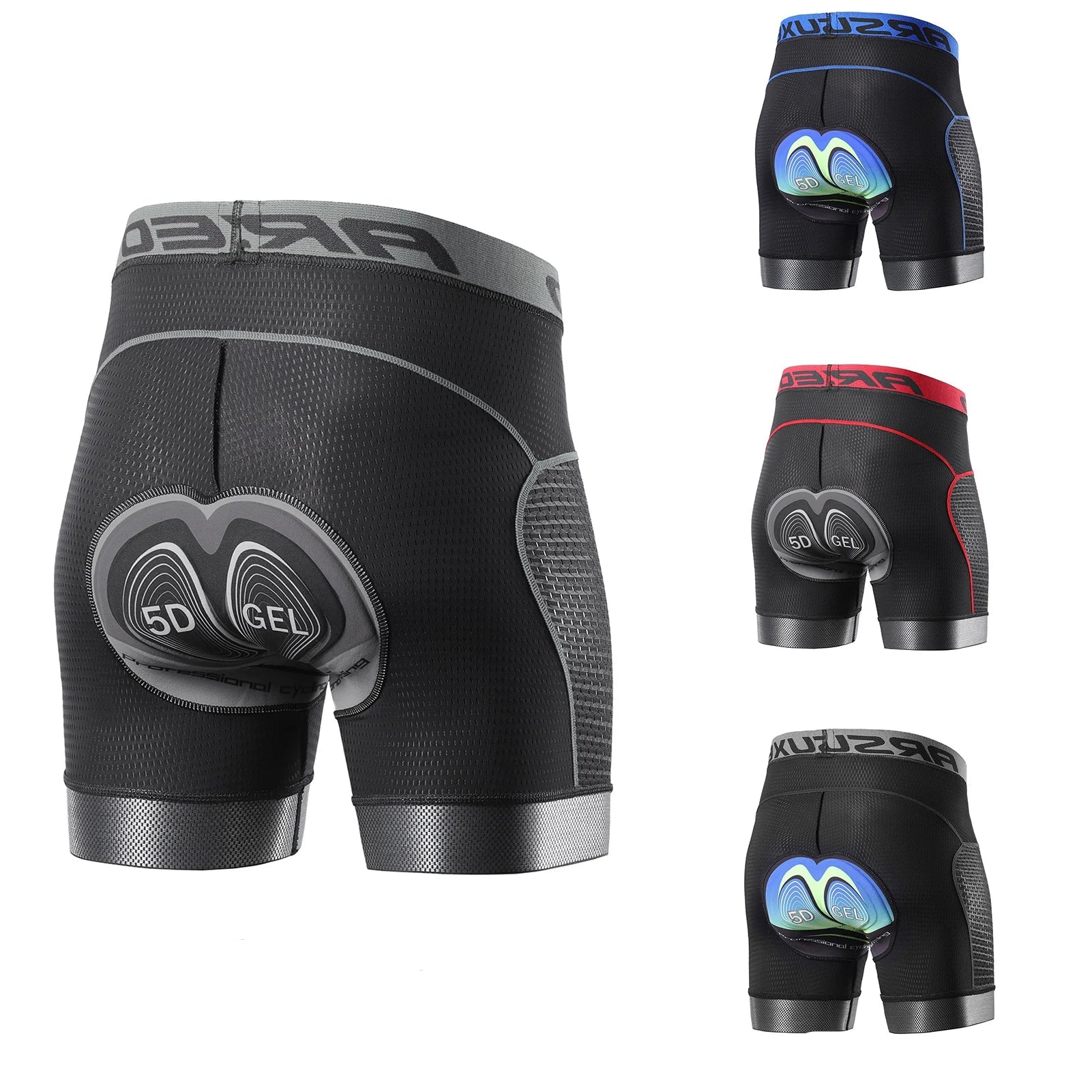 Herren Fahrradhose Lang Atmungsaktiv mit 5D Gel Polsterung und Schnelltrocknendem Material 2