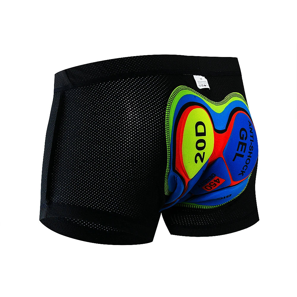 Herren Fahrradhosen mit 20D Gel Polster Atmungsaktive Radhose 0