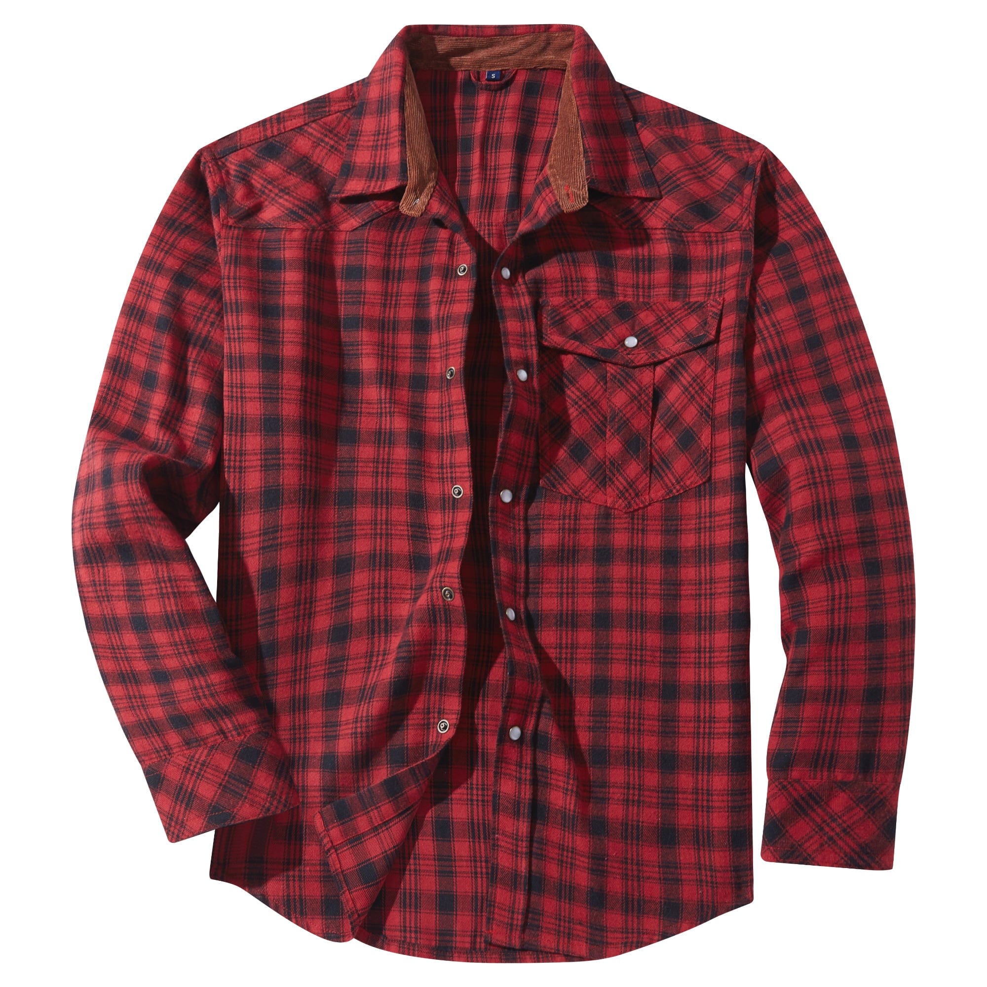 Herren Flanellhemd Klassisch Gemustert Baumwolle-Polyester-Mischung 1