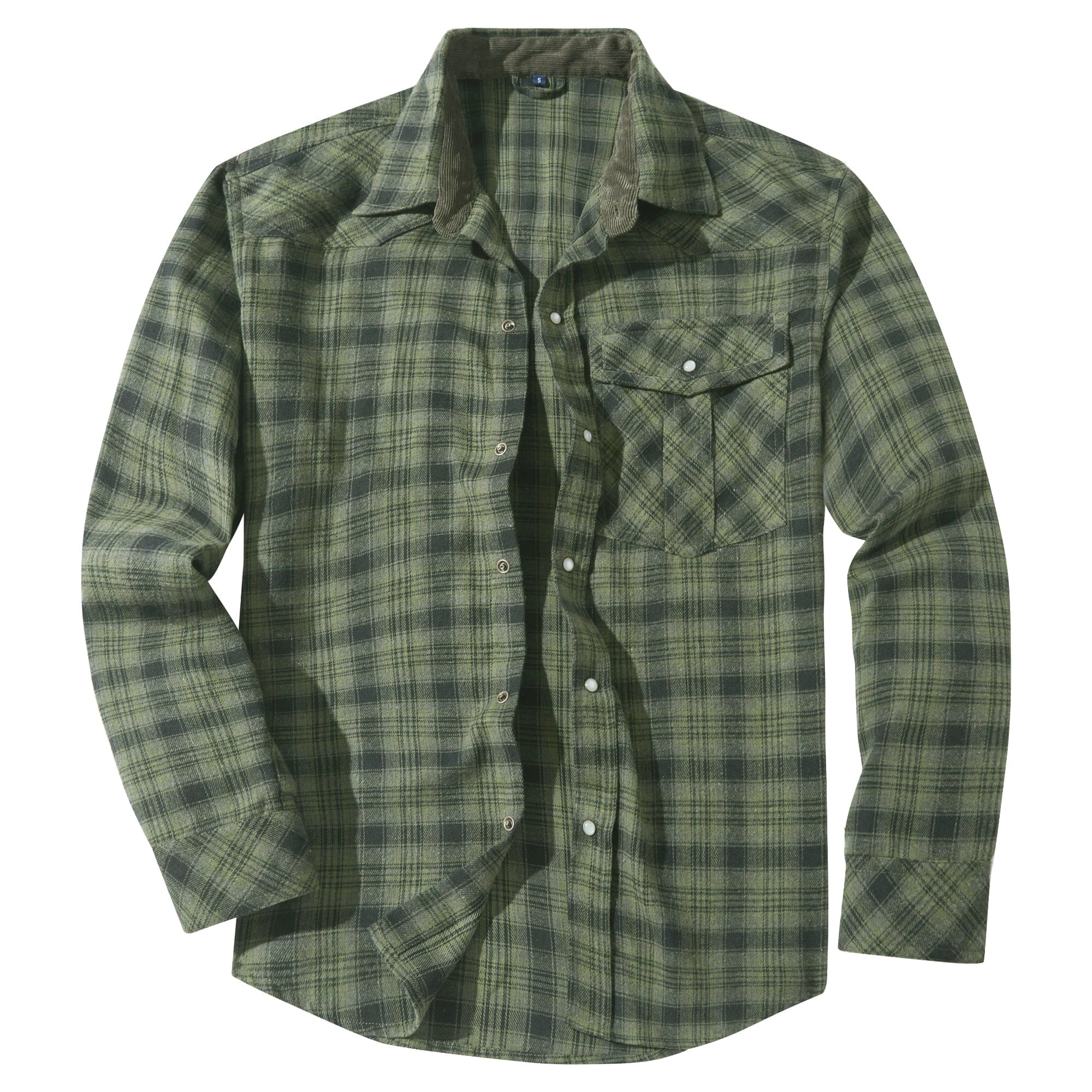 Herren Flanellhemd Klassisch Gemustert Baumwolle-Polyester-Mischung 4
