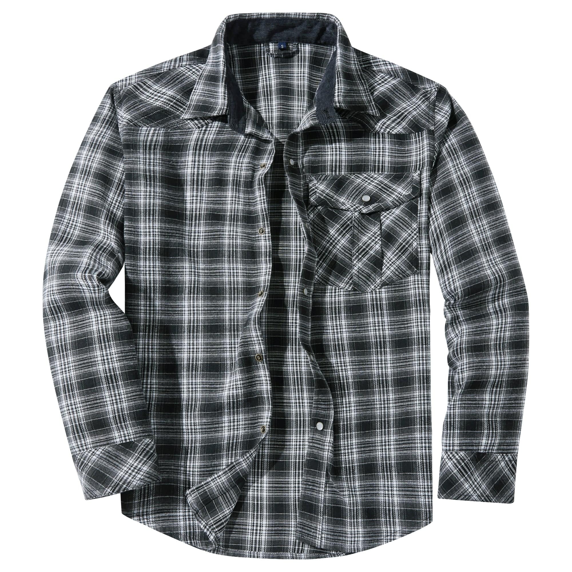 Herren Flanellhemd Klassisch Gemustert Baumwolle-Polyester-Mischung 5