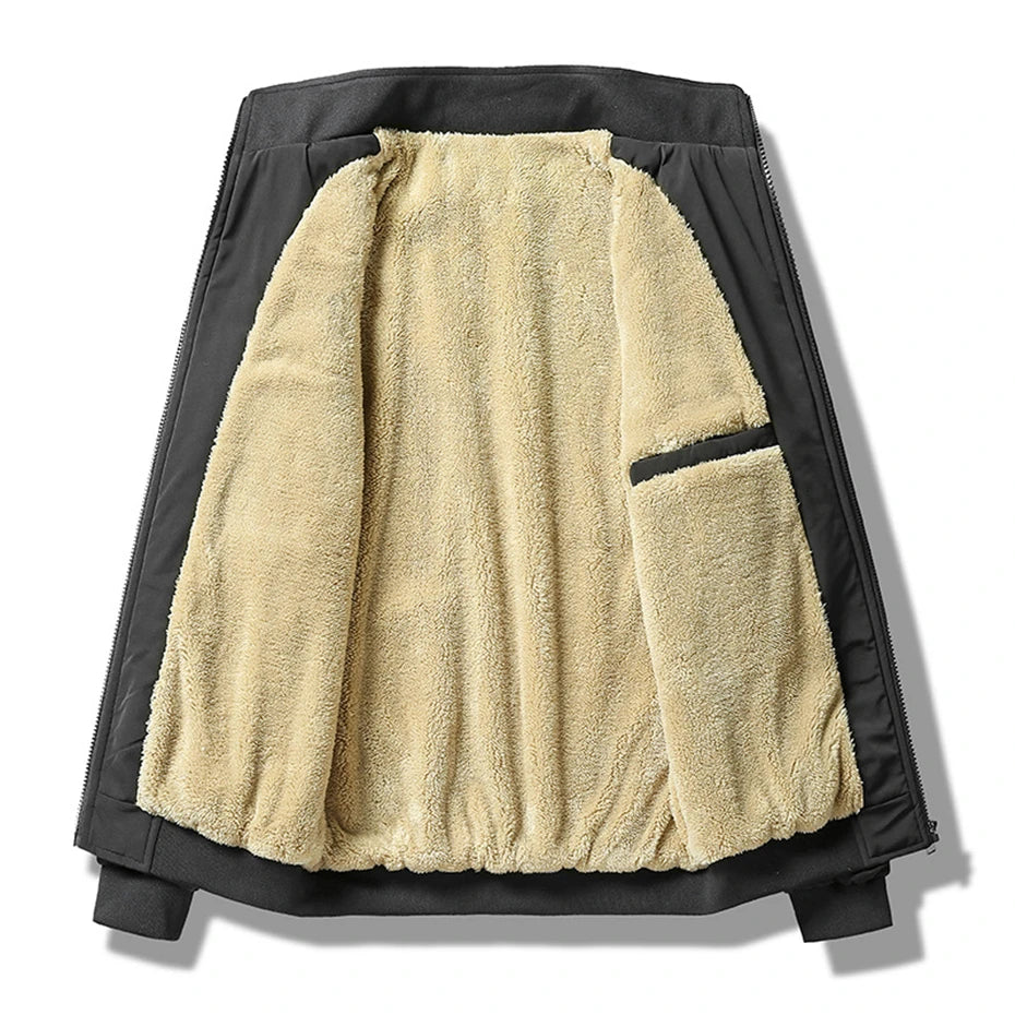 Herren Fleecejacke Dick Warm und Bequem 3