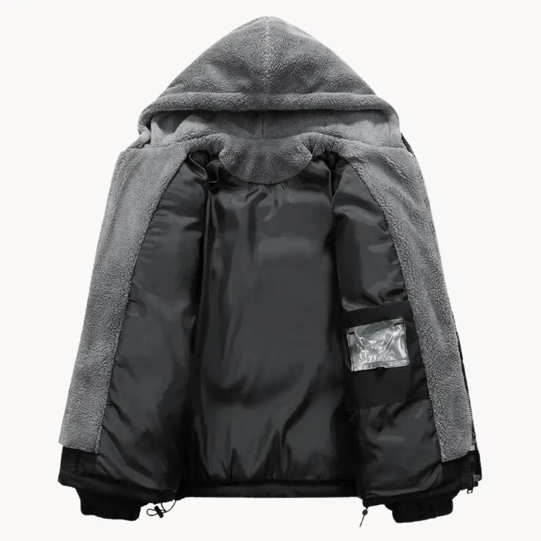 Herren Fleecejacke mit Kapuze für Outdoor-Aktivitäten 4